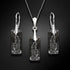 Серебряный комплект «Растущий Кристалл II (Silver Night)"с кристаллами Swarovski™